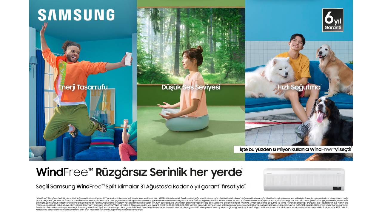 Samsung WindFree klimalarda 6 yıl garanti kampanyası başladı